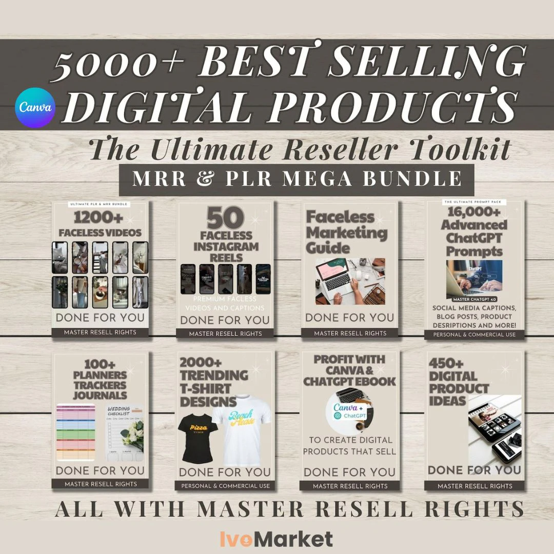 5000+ PLR Digital Product Bundle – Master Resell Rights (DFY)
